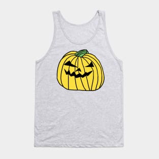 Big Yellow Halloween Horror Pumpkin Tank Top